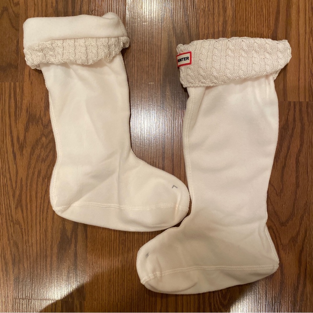Hunter Unisex Socks Recycled Mini Cable Sock Tall Slip-On Synthetic Textile